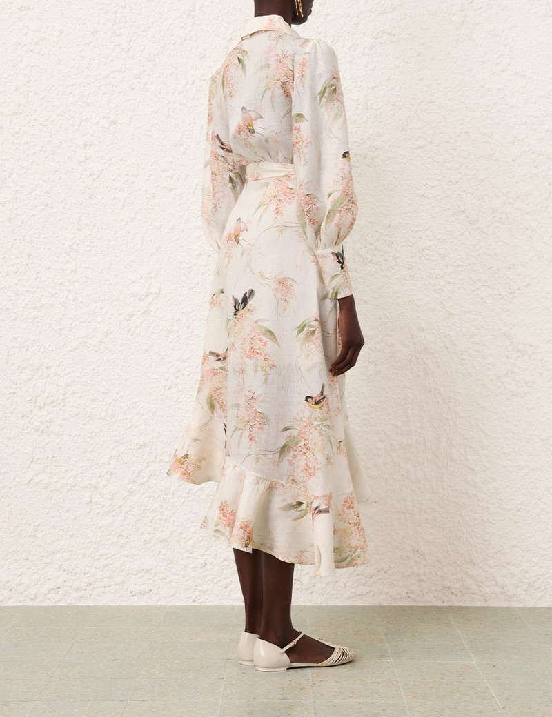 knee length dresses for ladies silk wrap midi dress main image 0