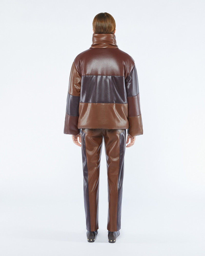 HIDE - Vegan leather puffer jacket - Dark brown patch 3