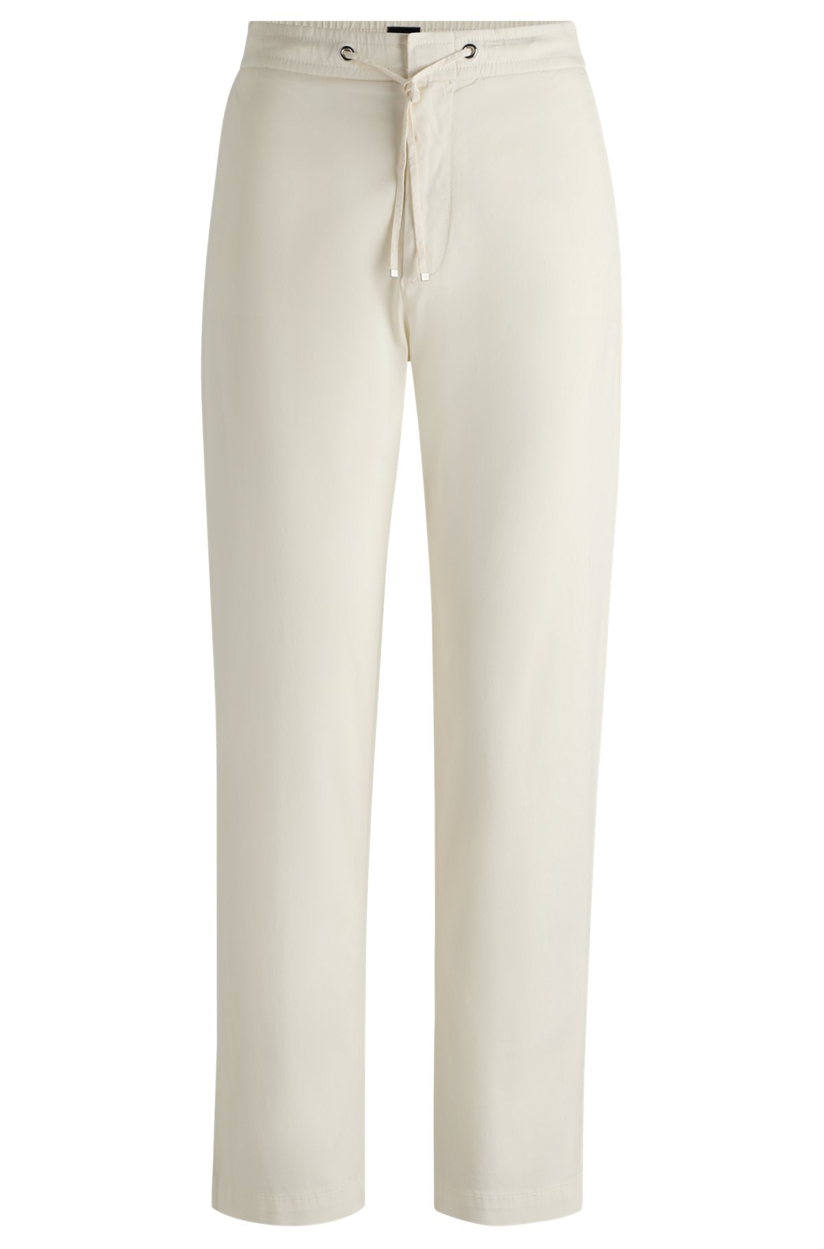 STRETCH-COTTON TROUSERS WITH DRAWCORD WAIST - 1