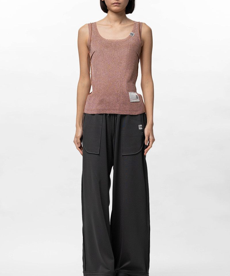 Inside-Out Glitter Knit Tank-top 3
