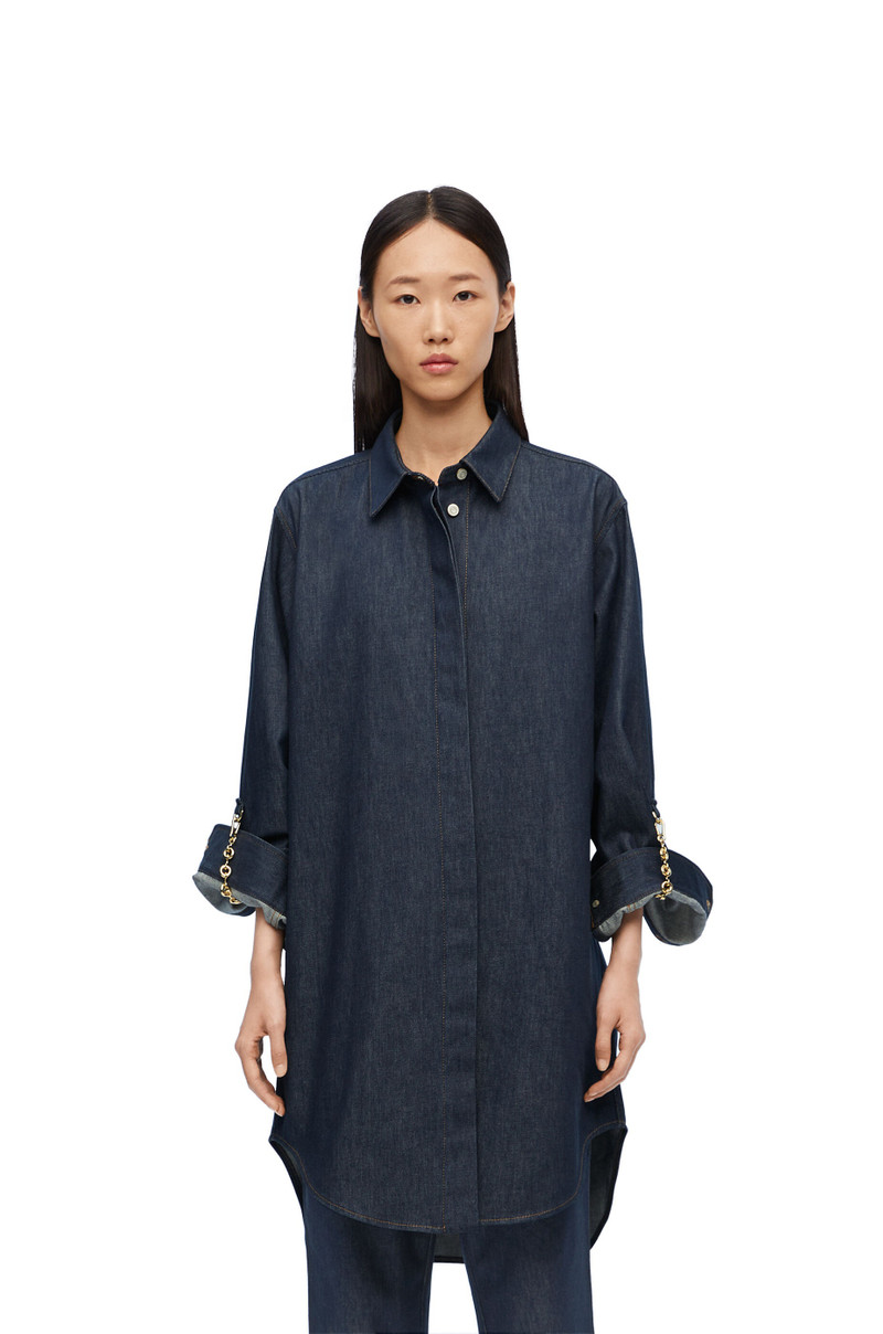 Chain shirt dress in denim 3