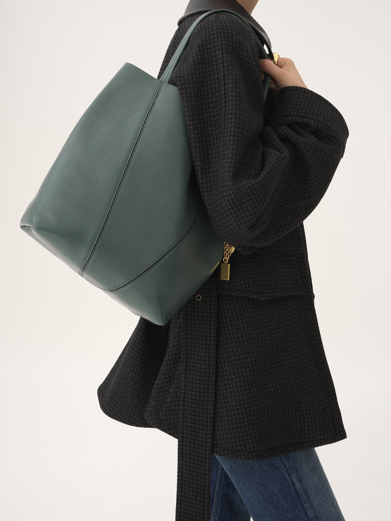 CHLOÉ SPIN TOTE BAG IN GRAINED LEATHER - 3