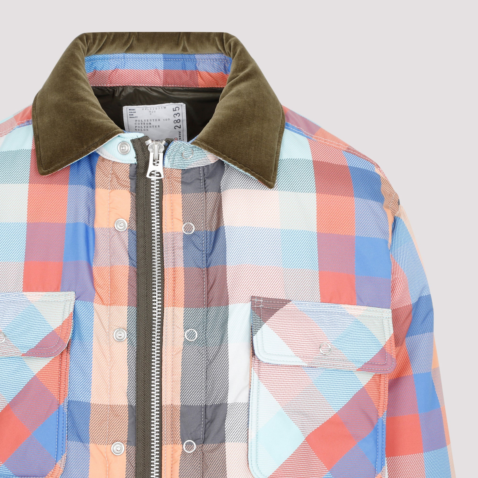 Sacai Plaid Padded Blouson Men - 4