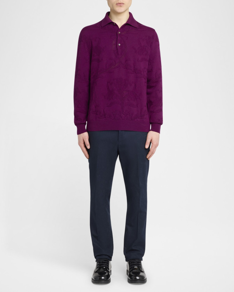 Etro 남자의 큰 Paisley Jacquard Crewneck 스웨터 outlook