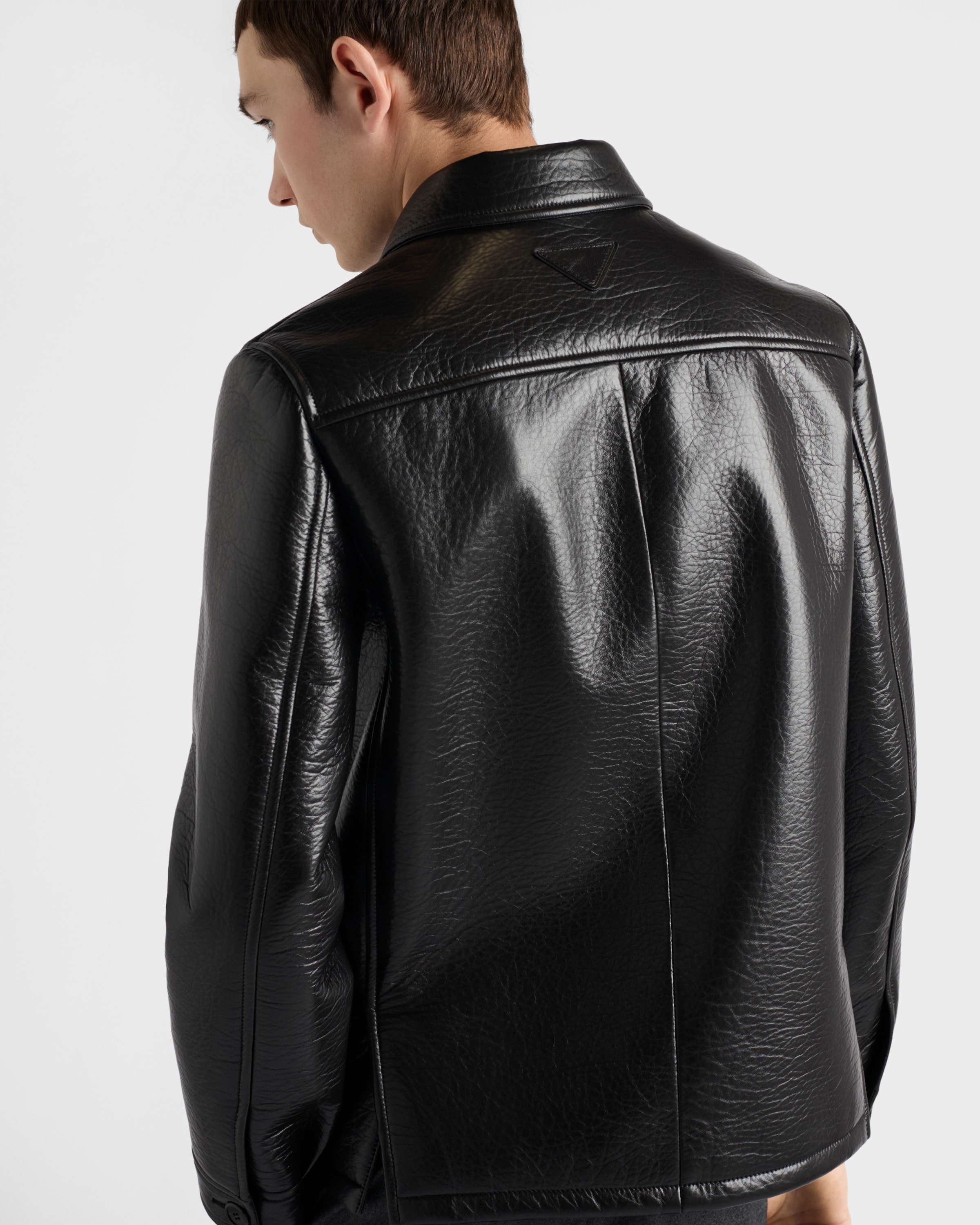 Nappa leather caban jacket - 4