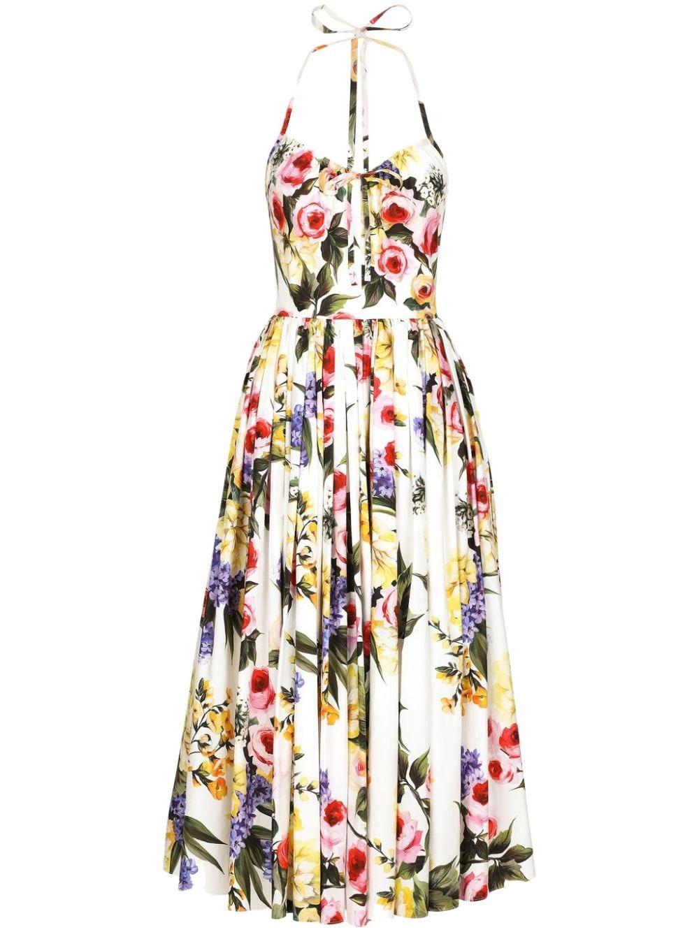 Dolce & Gabbana Printed Cotton Midi Dress - 1