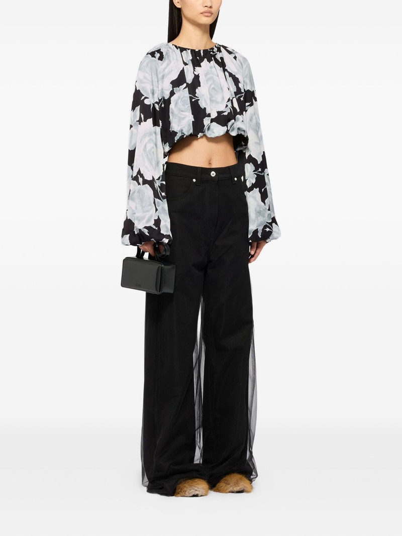 MSGM floral long-sleeve blouse outlook