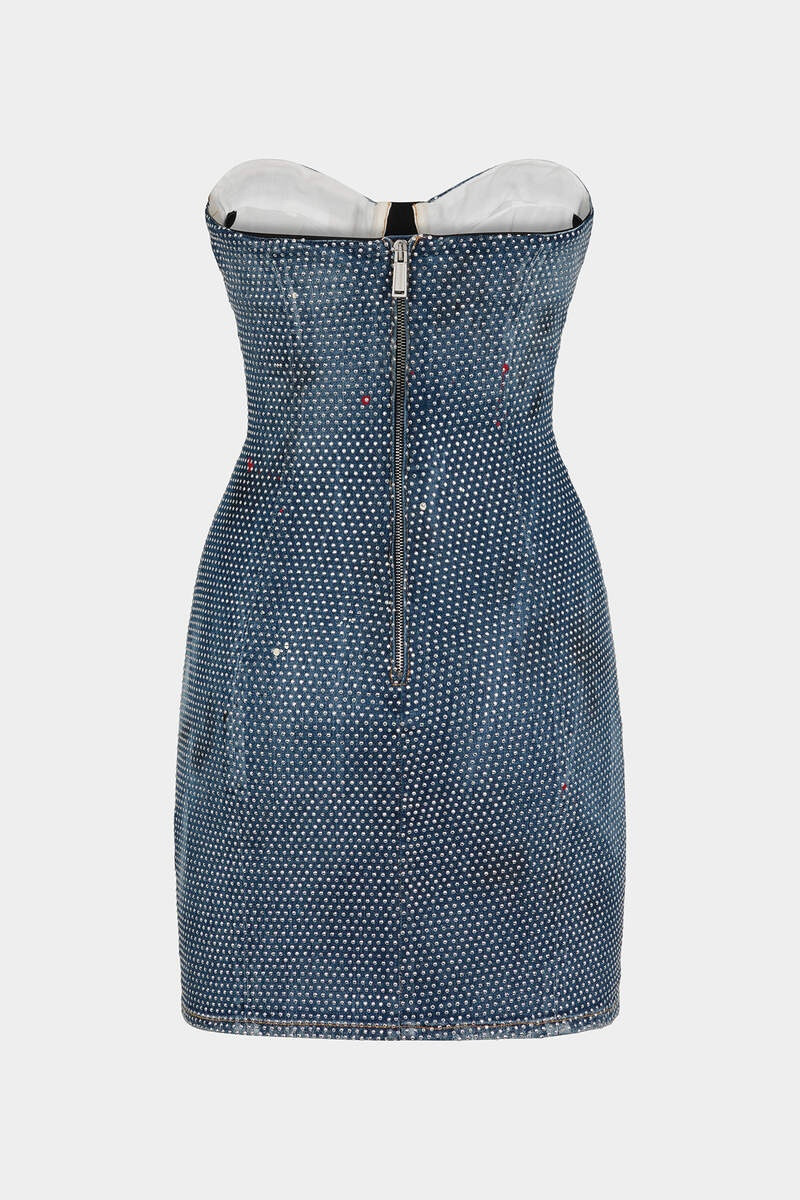DSQUARED2 STRETCH DENIM HOLLYWOOD MINI DRESS outlook
