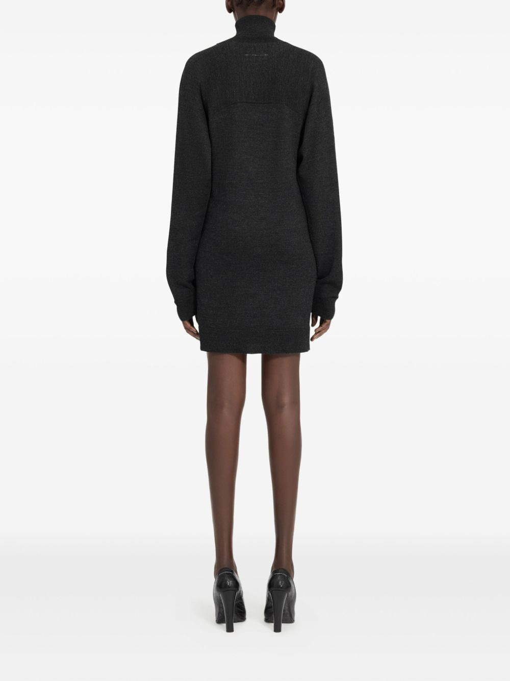turtleneck panelled mini dress - 4