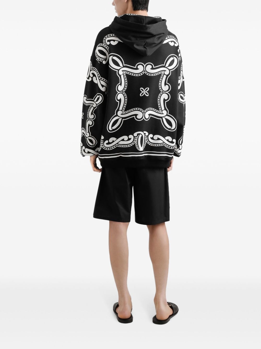 bandana-print hoodie - 3
