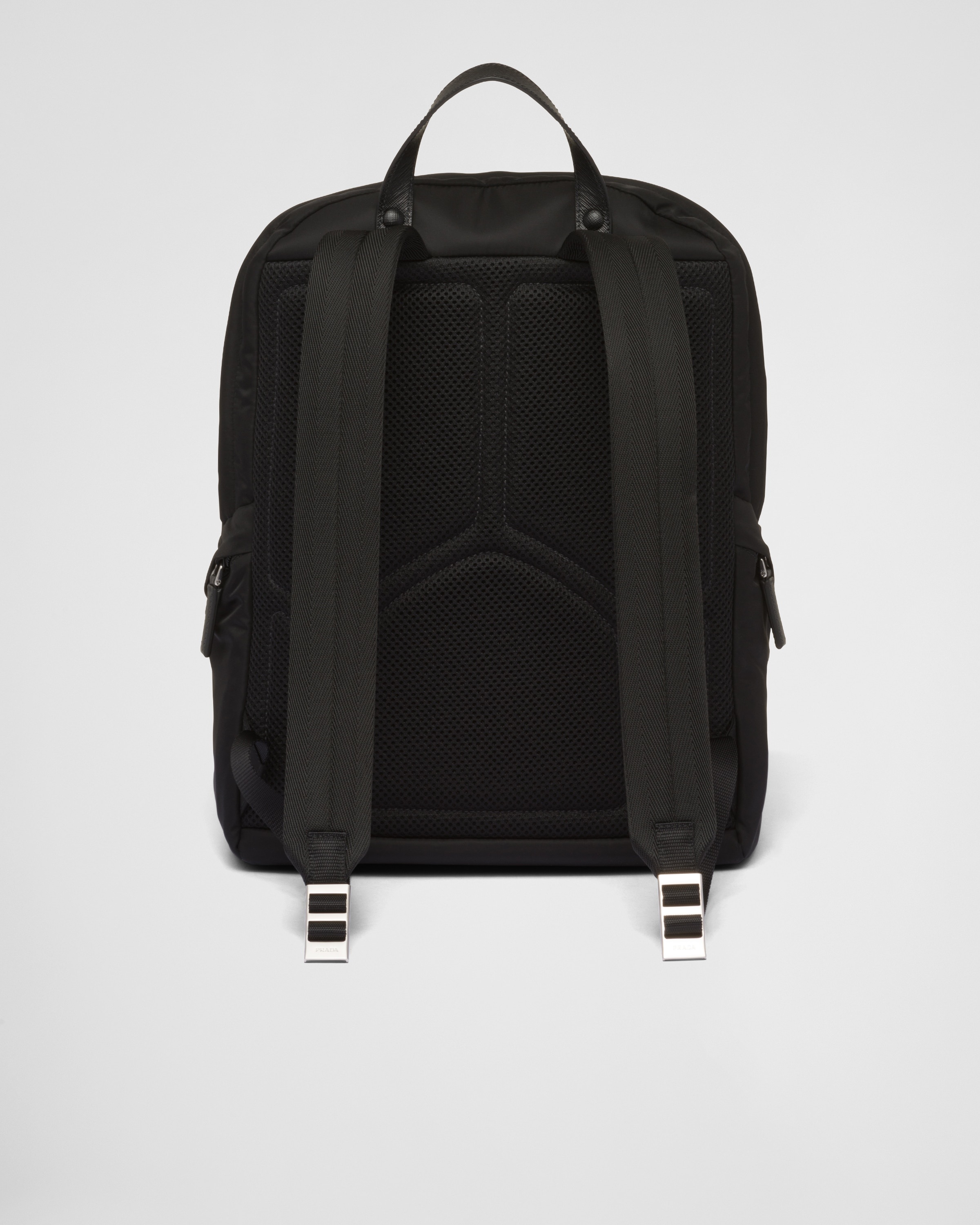 Re-Nylon and Saffiano leather backpack - 4
