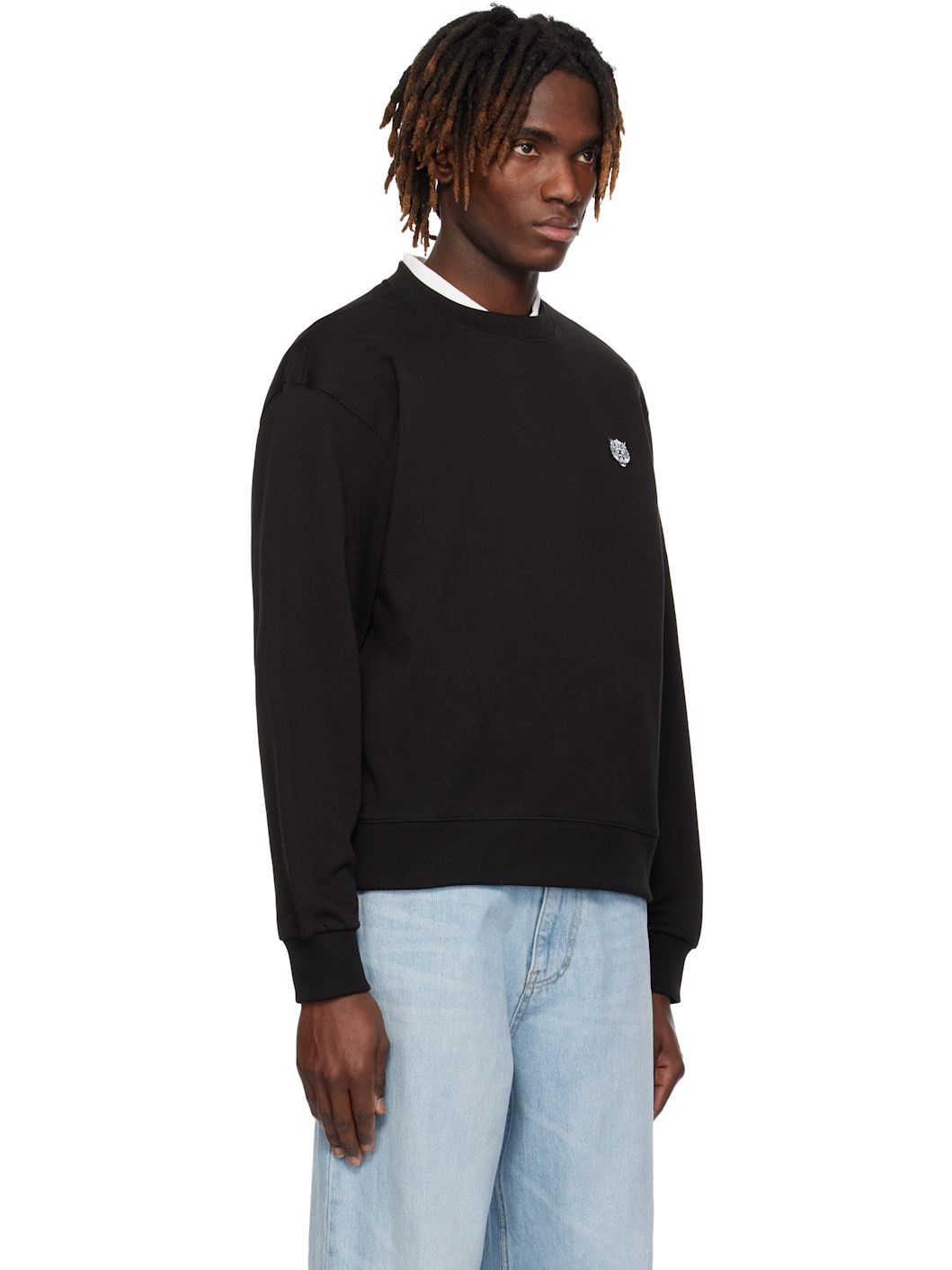 Black  Paris 'KENZO Happy Tiger' Embroidered Sweatshirt - 2