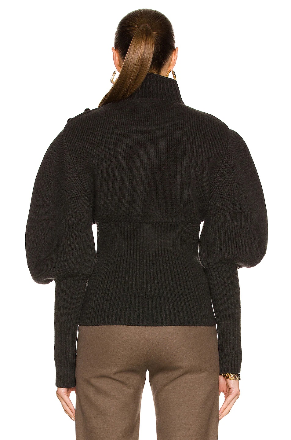 Wool Exaggerated Sleeves Sweater - 3