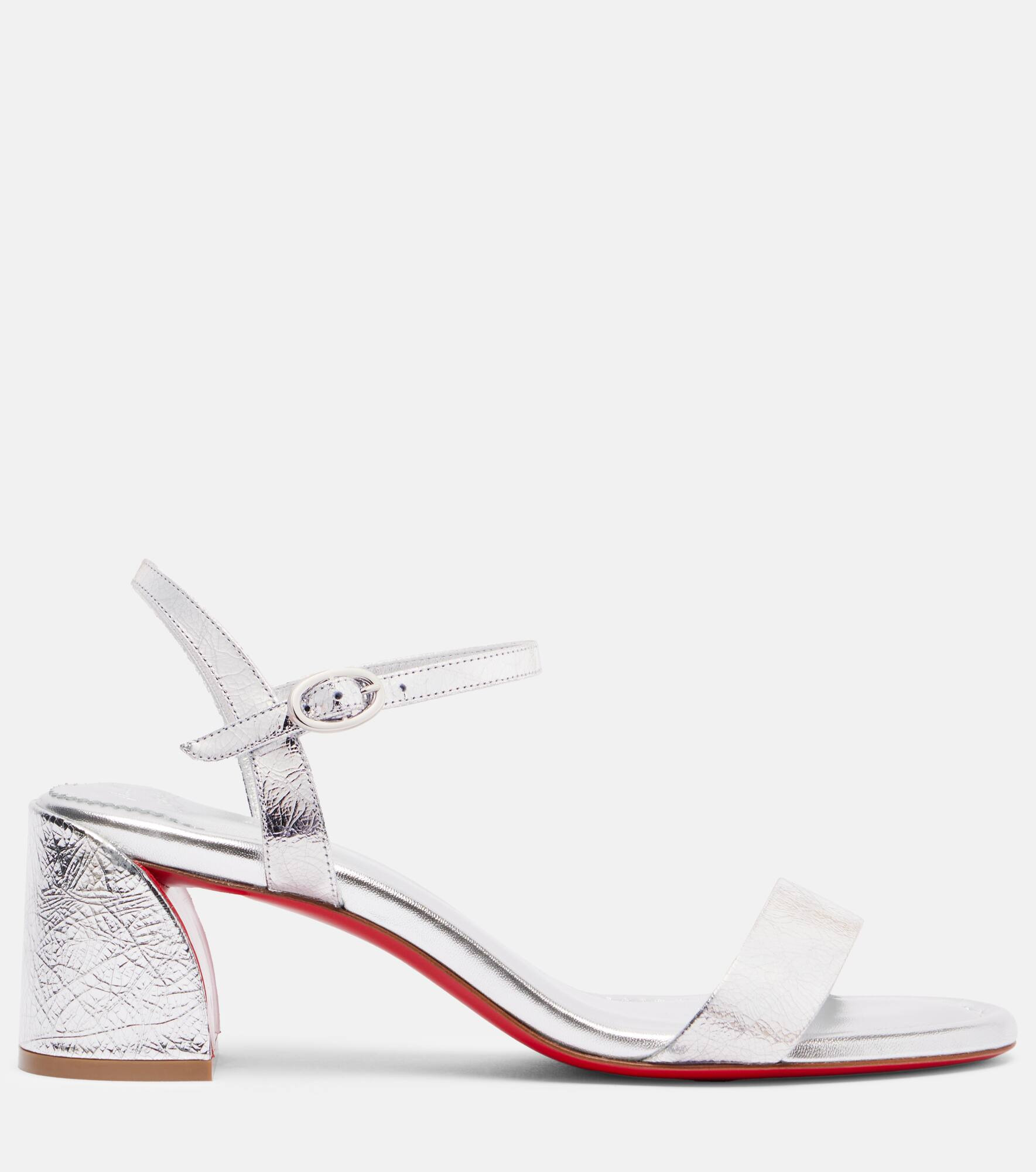 Miss Jane 55 metallic leather sandals - 4