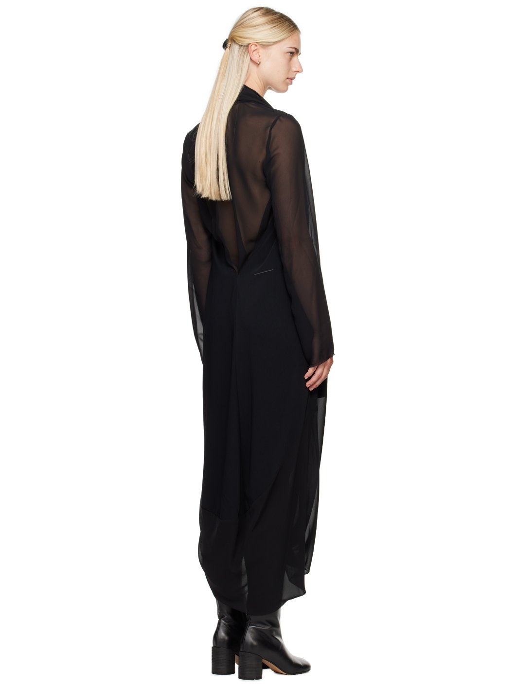 Black Layered Maxi Dress - 3