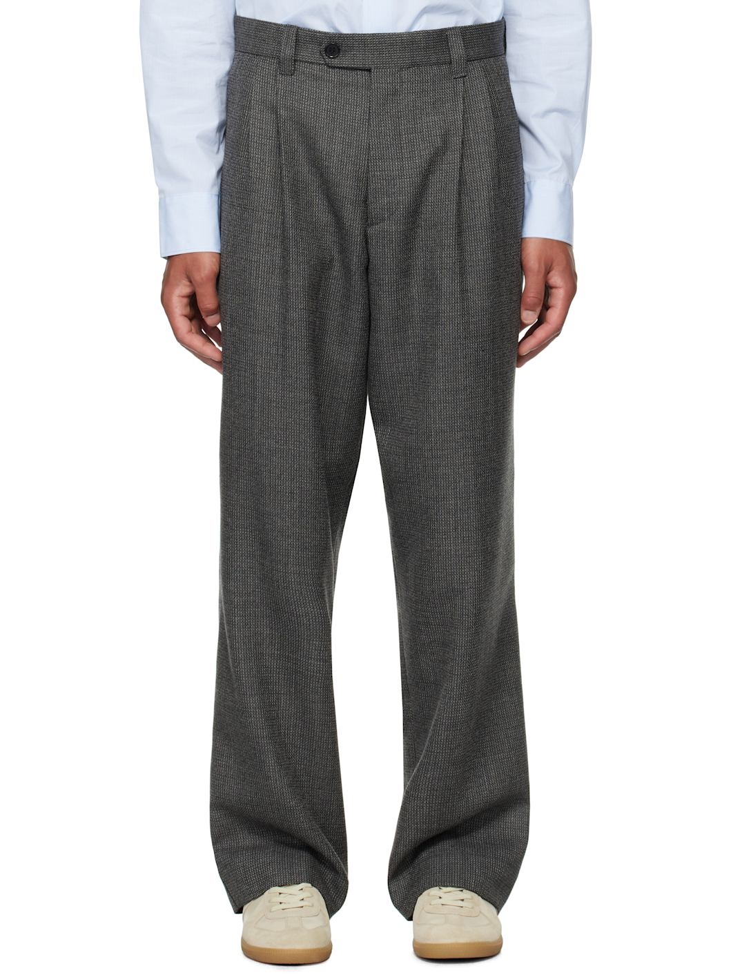 Gray Classic Trousers - 1