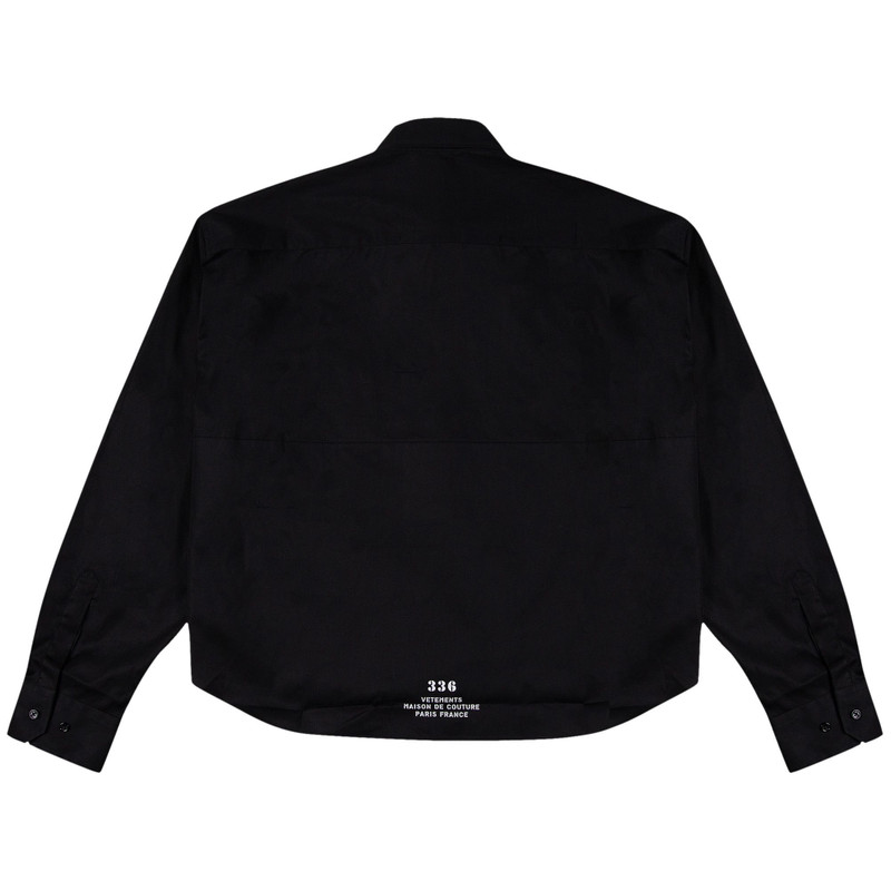 VETEMENTS Vetements Haute Couture Cropped Shirt 'Black' outlook