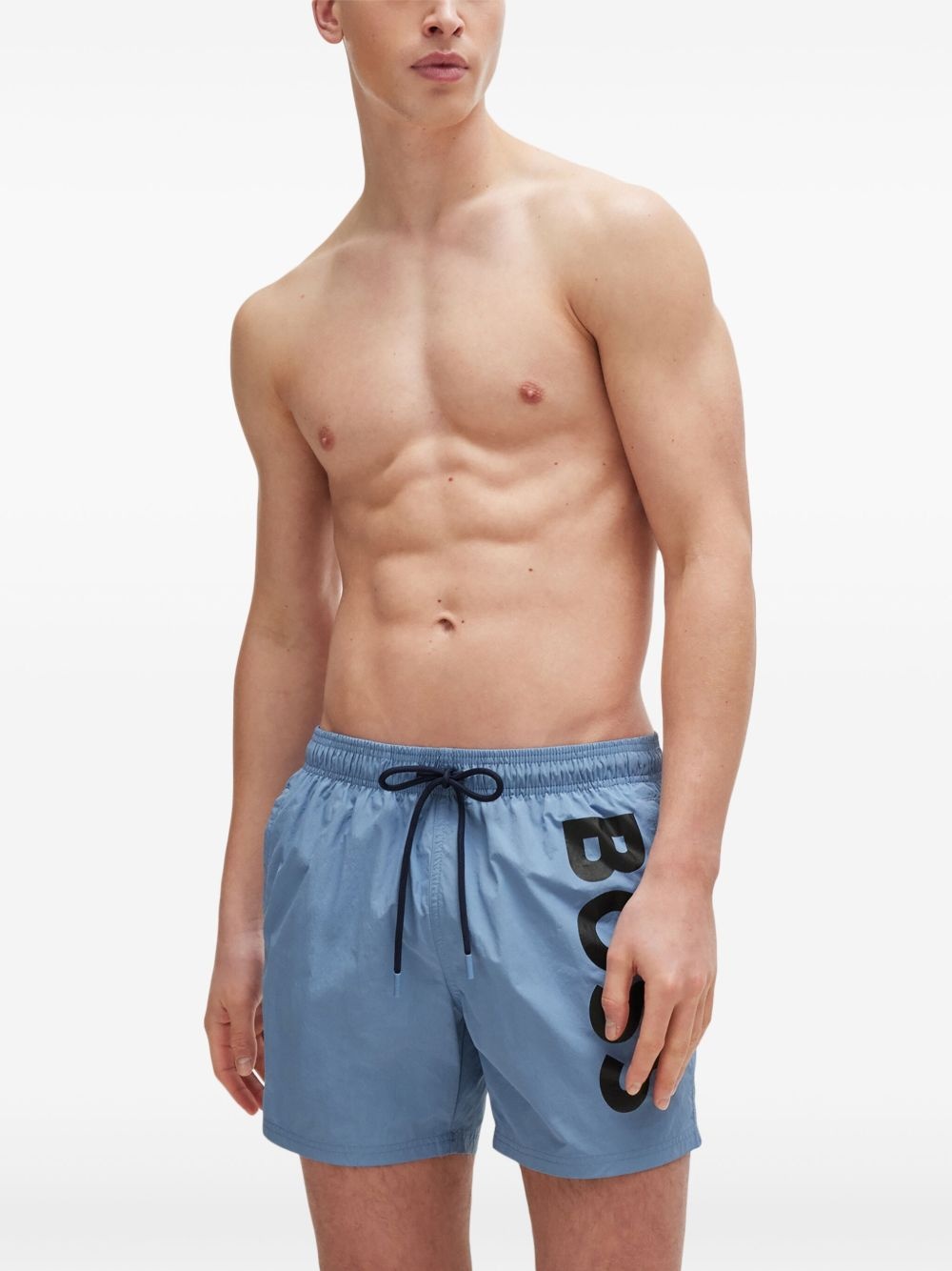 logo-print swim shorts - 3