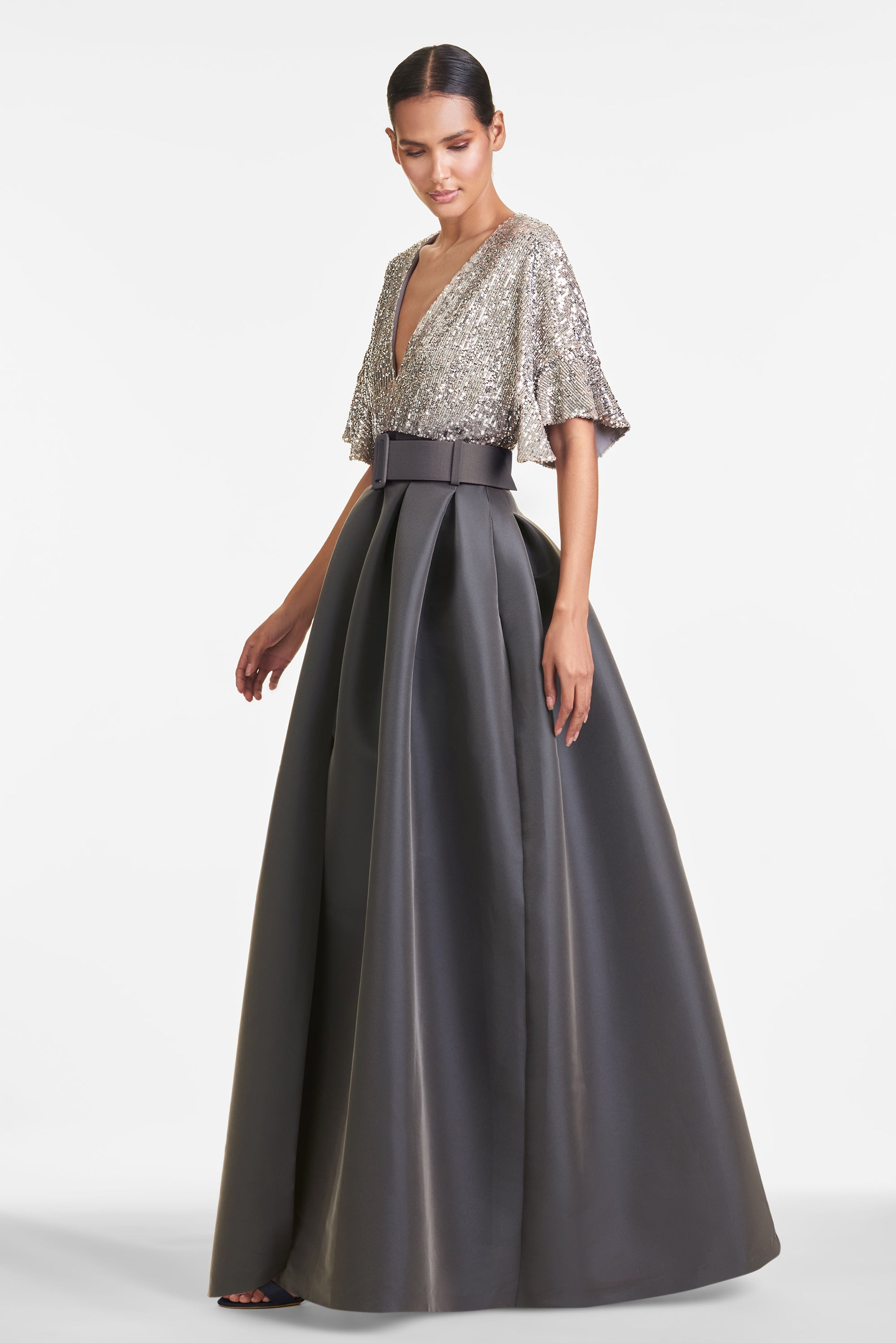 Simone Gown - Silver/Charcoal - 2