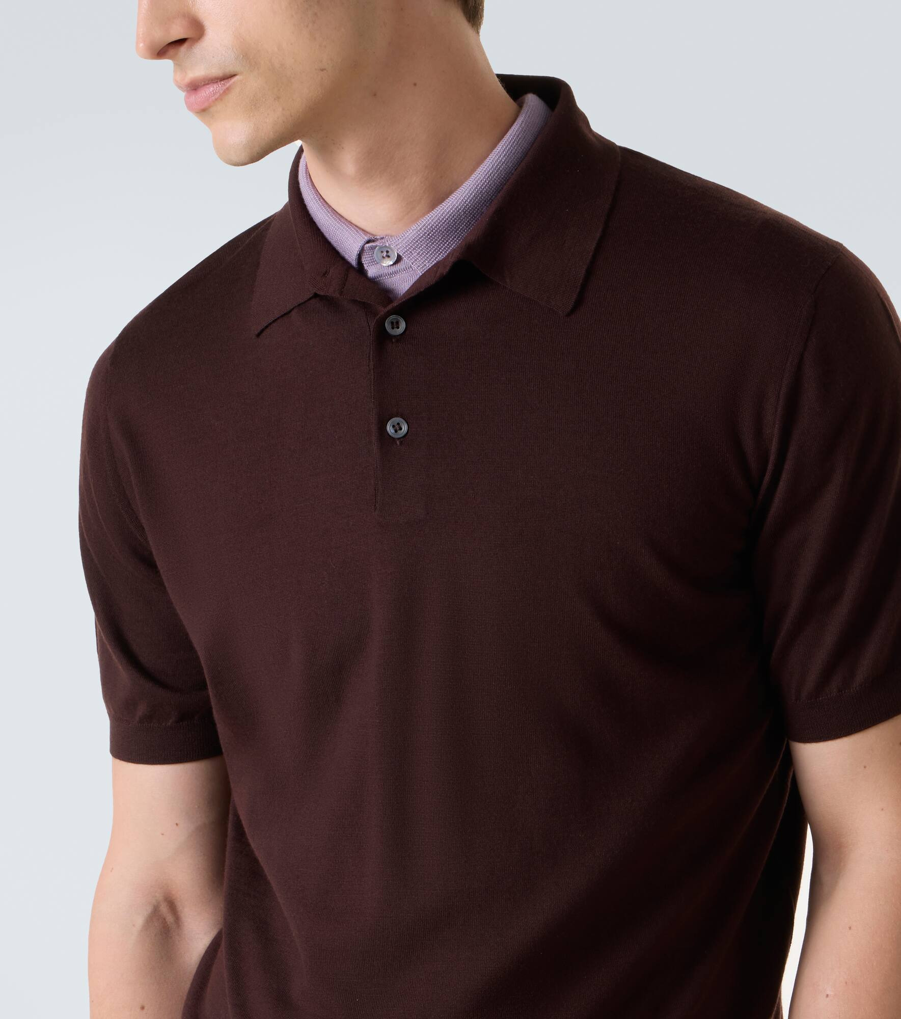 Virgin wool polo shirt - 5
