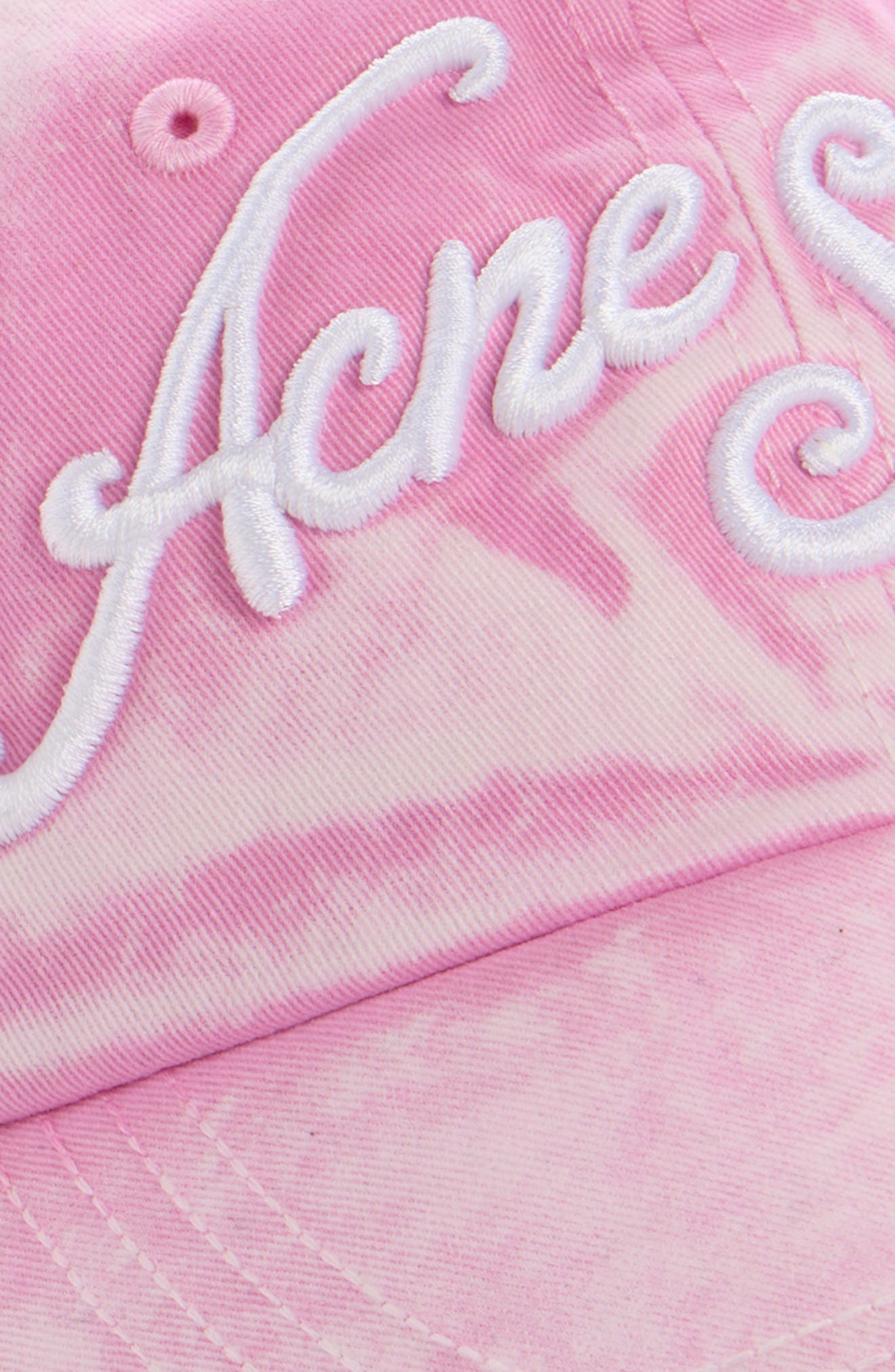 Acne Studios Tourist Logo Embroidered Cotton Twill Baseball Cap in Bubble Pink at Nordstrom - 4