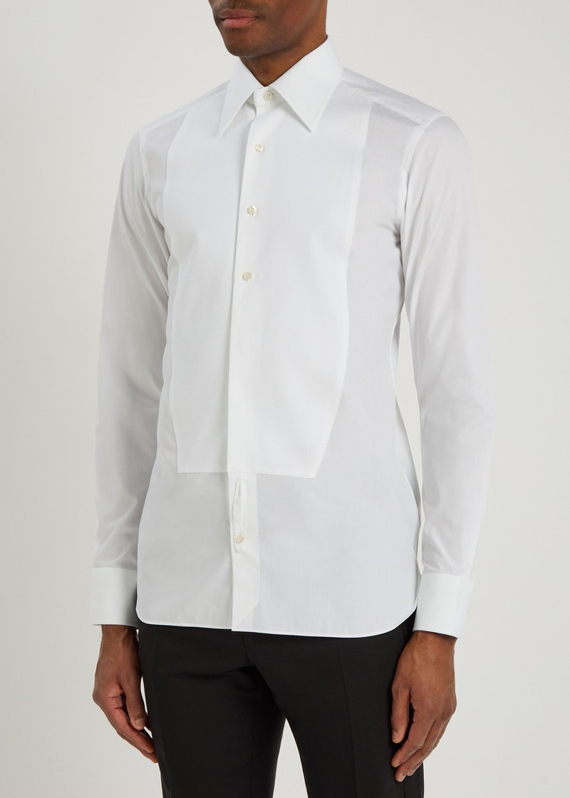 TOM FORD Tom Ford Piqué Cotton-poplin Shirt outlook