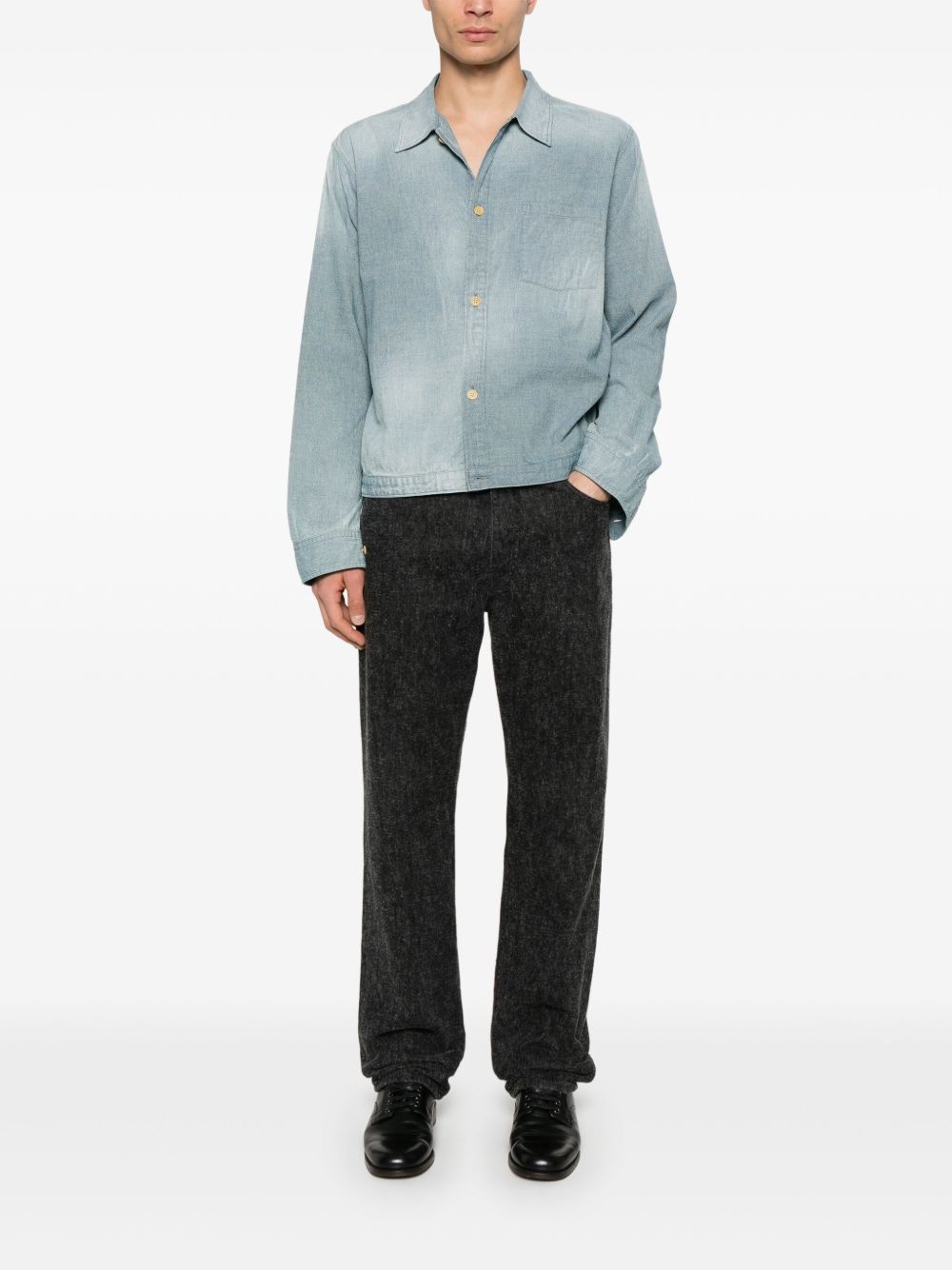 faded-effect shirt jacket - 2