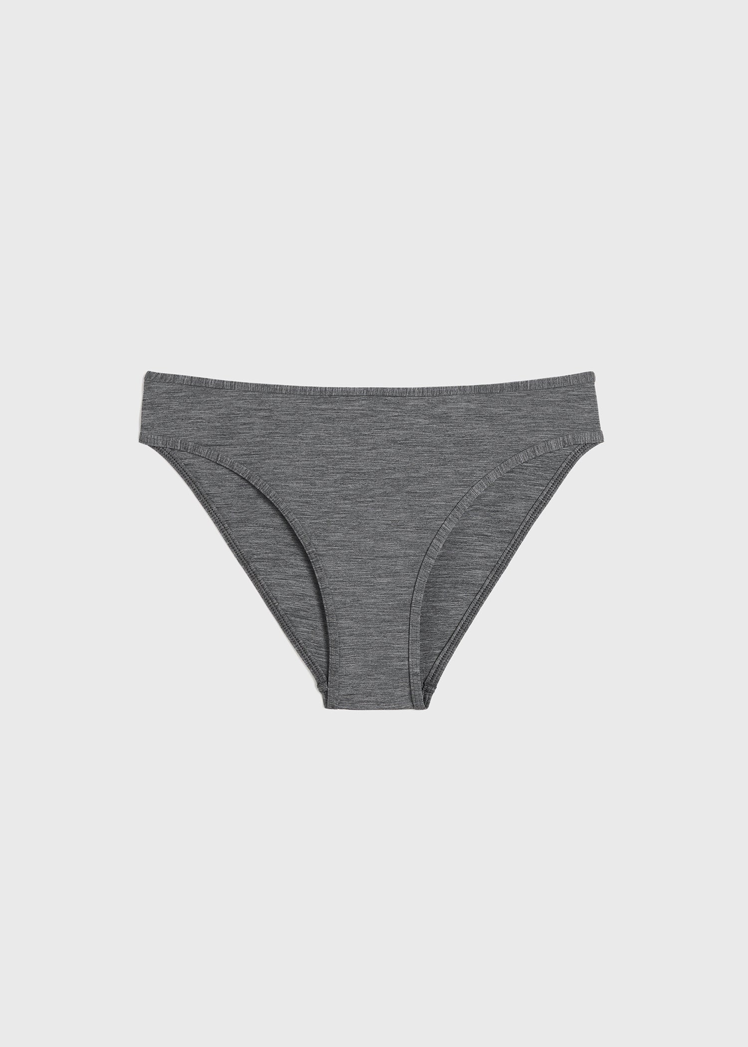 Binding-edge bikini bottoms grey melange - 1