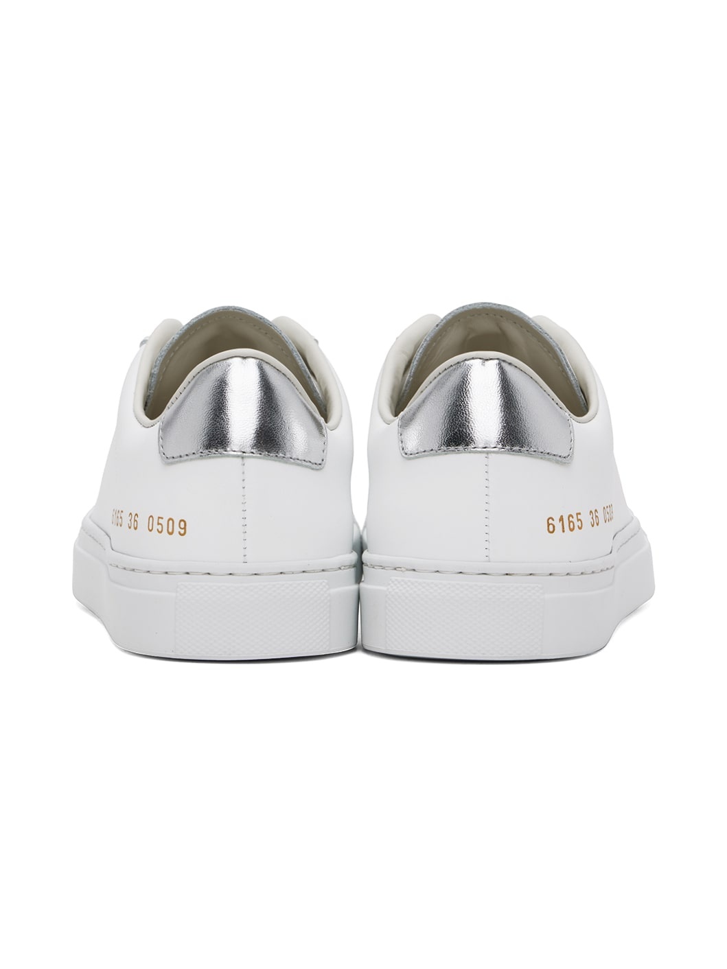 White & Silver Retro Classic Sneakers - 2