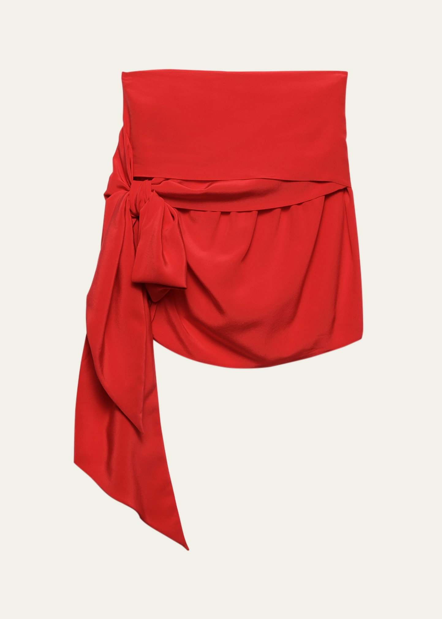 Crepe De Chine Wrap Mini Skirt - 1