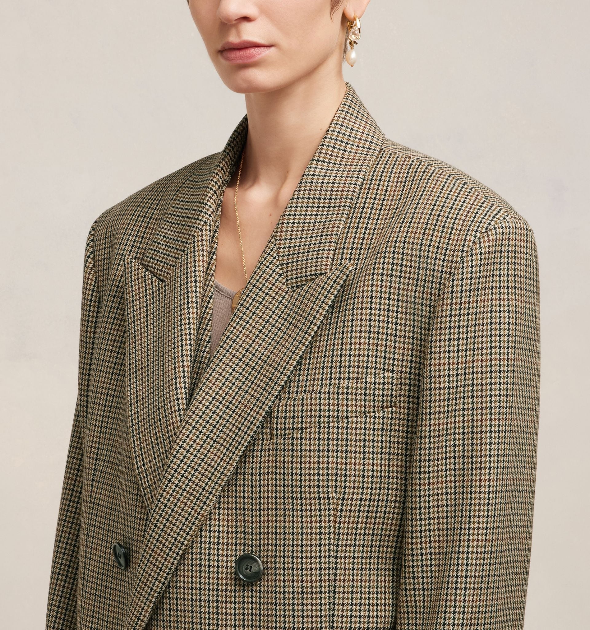 Double Breasted Oversized Jacket - 7
