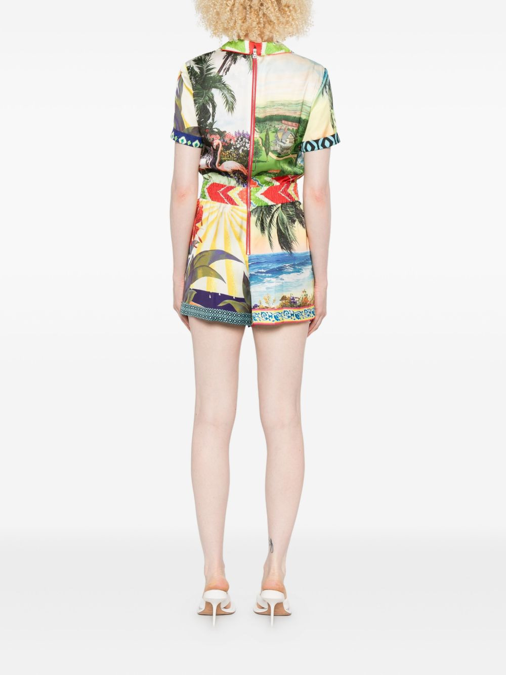 Leighton patchwork print jumpsuit - 4