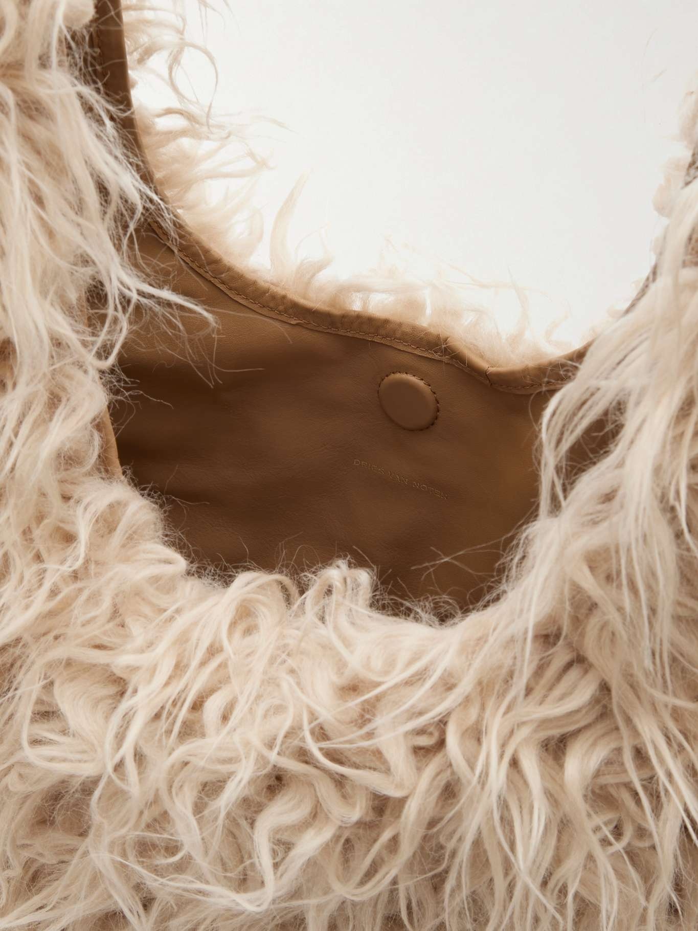 Faux shearling shoulder bag - 5