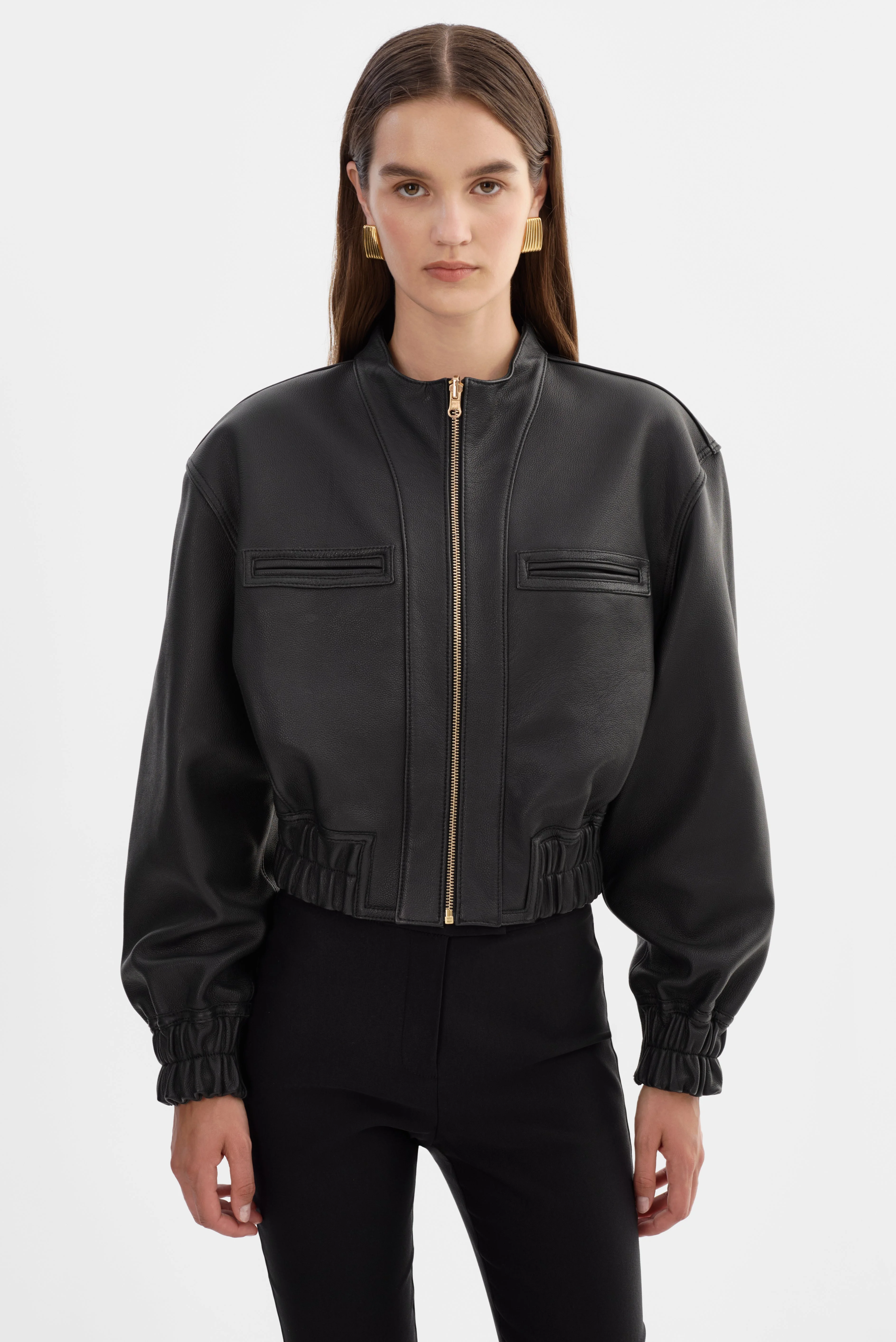 EDITH | Leather Bomber Jacket - 1