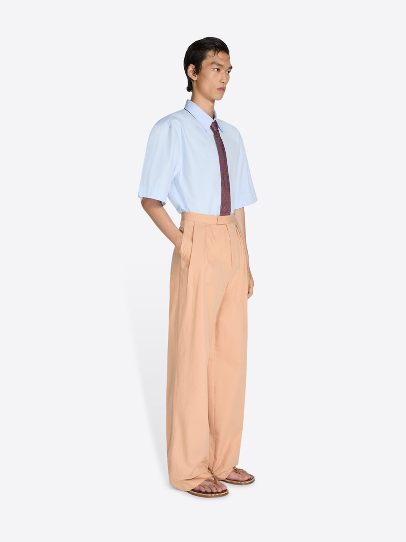 PLEATED COTTON POPLIN PANTS 3