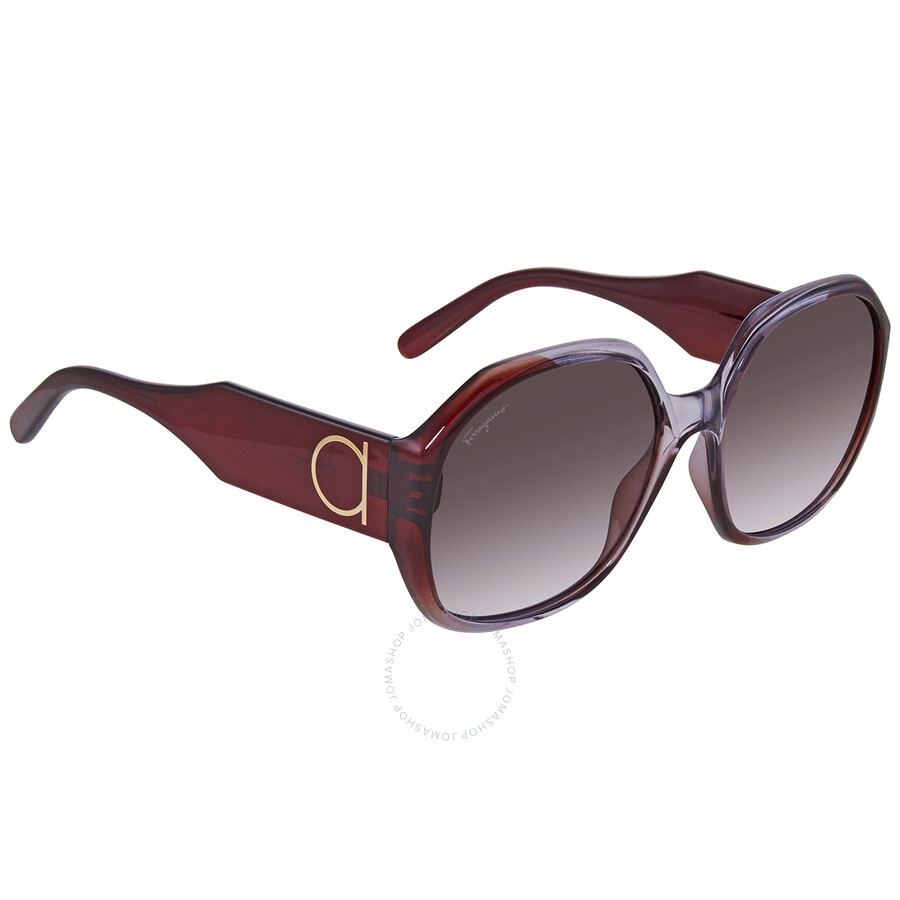 Salvatore Ferragamo Brown Gradient Geometric Ladies Sunglasses SF943S 546 60 - 3