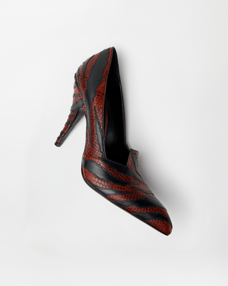 Tigre Python-Effect Leather Pumps 105 mm 3