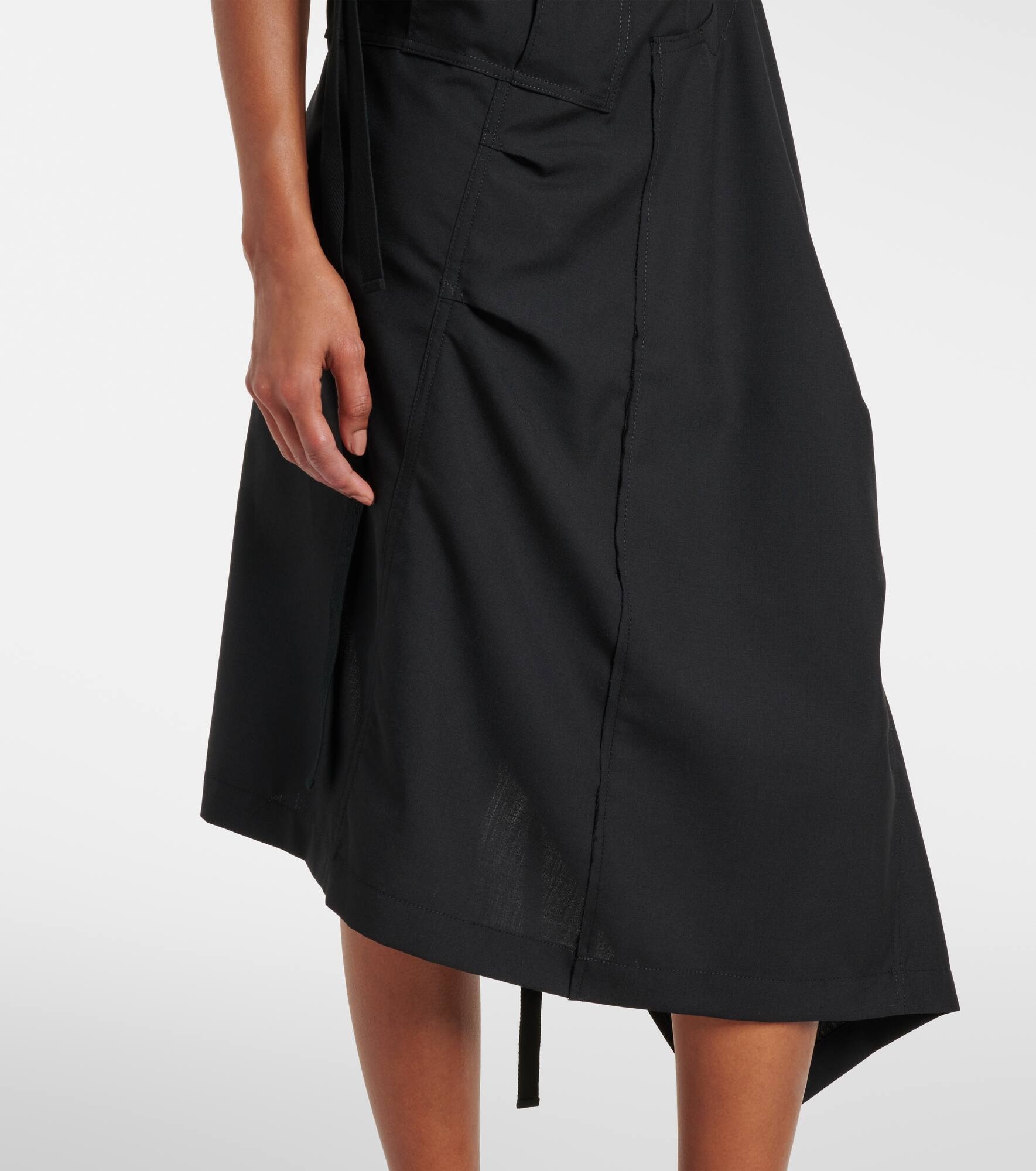 Halterneck wool midi dress - 5