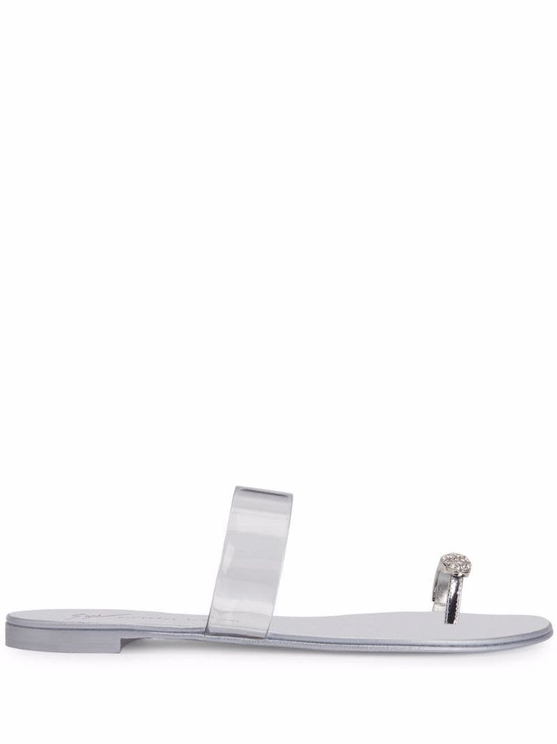 Ring Ghost metallic-finish flat sandals - 1