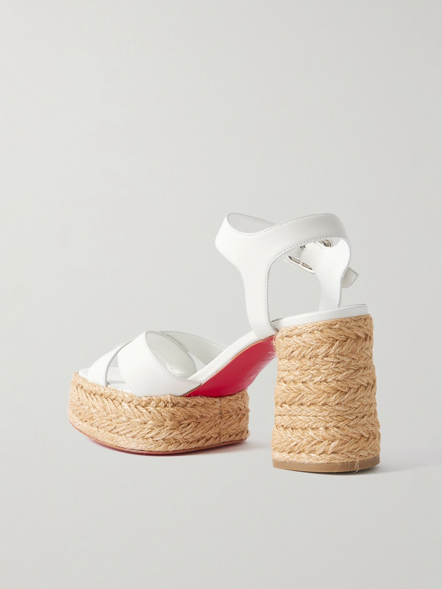 Calakala 85 leather espadrille platform sandals White - 3