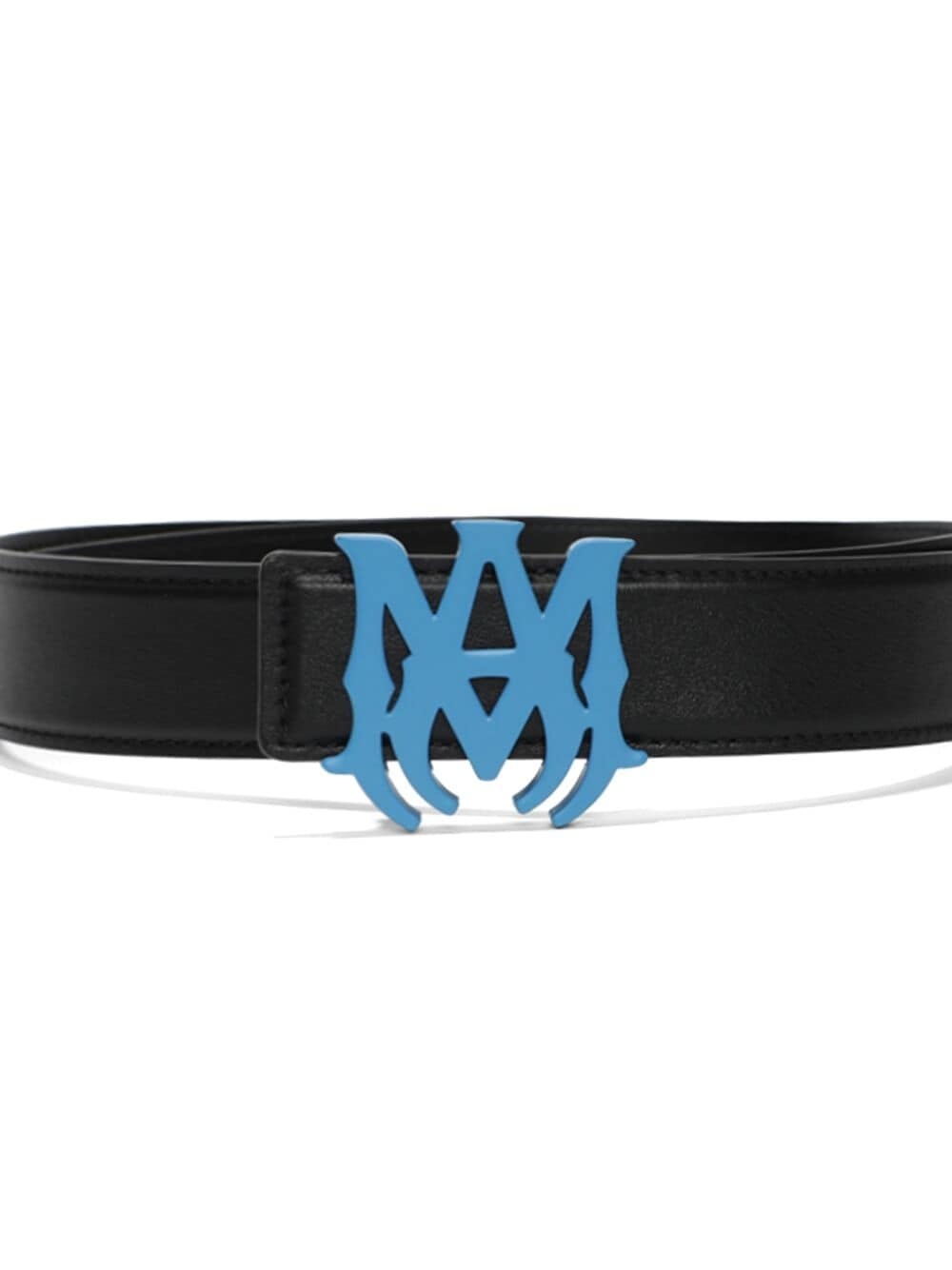 logo-buckle leather belt - 2