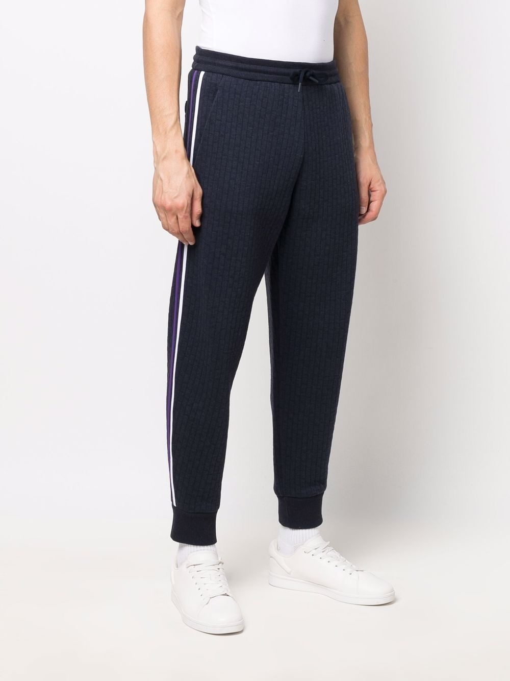 ribbed side-stripe trousers - 3