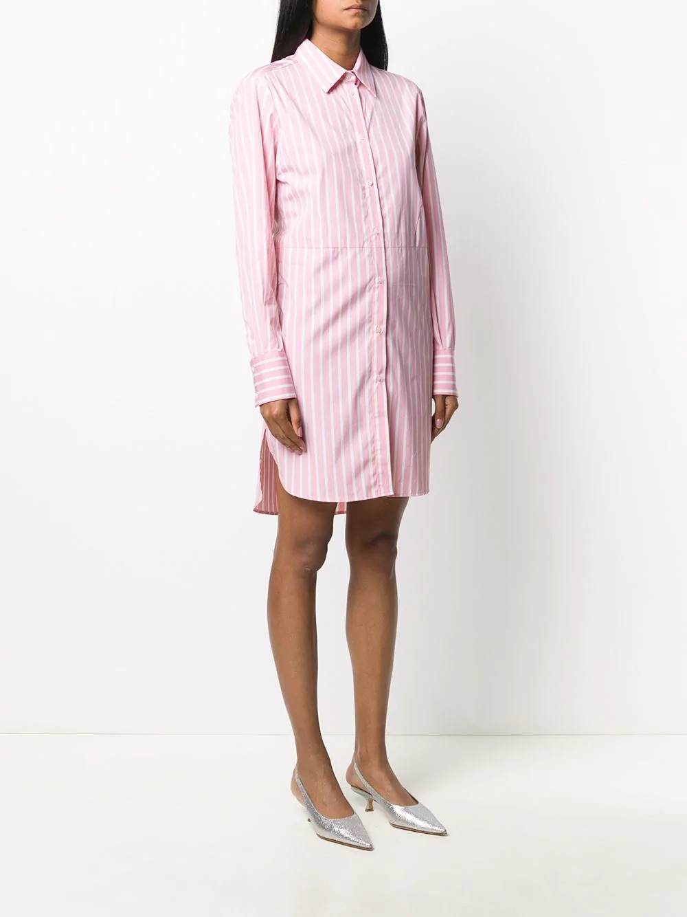 pinstriped shirt dress - 3