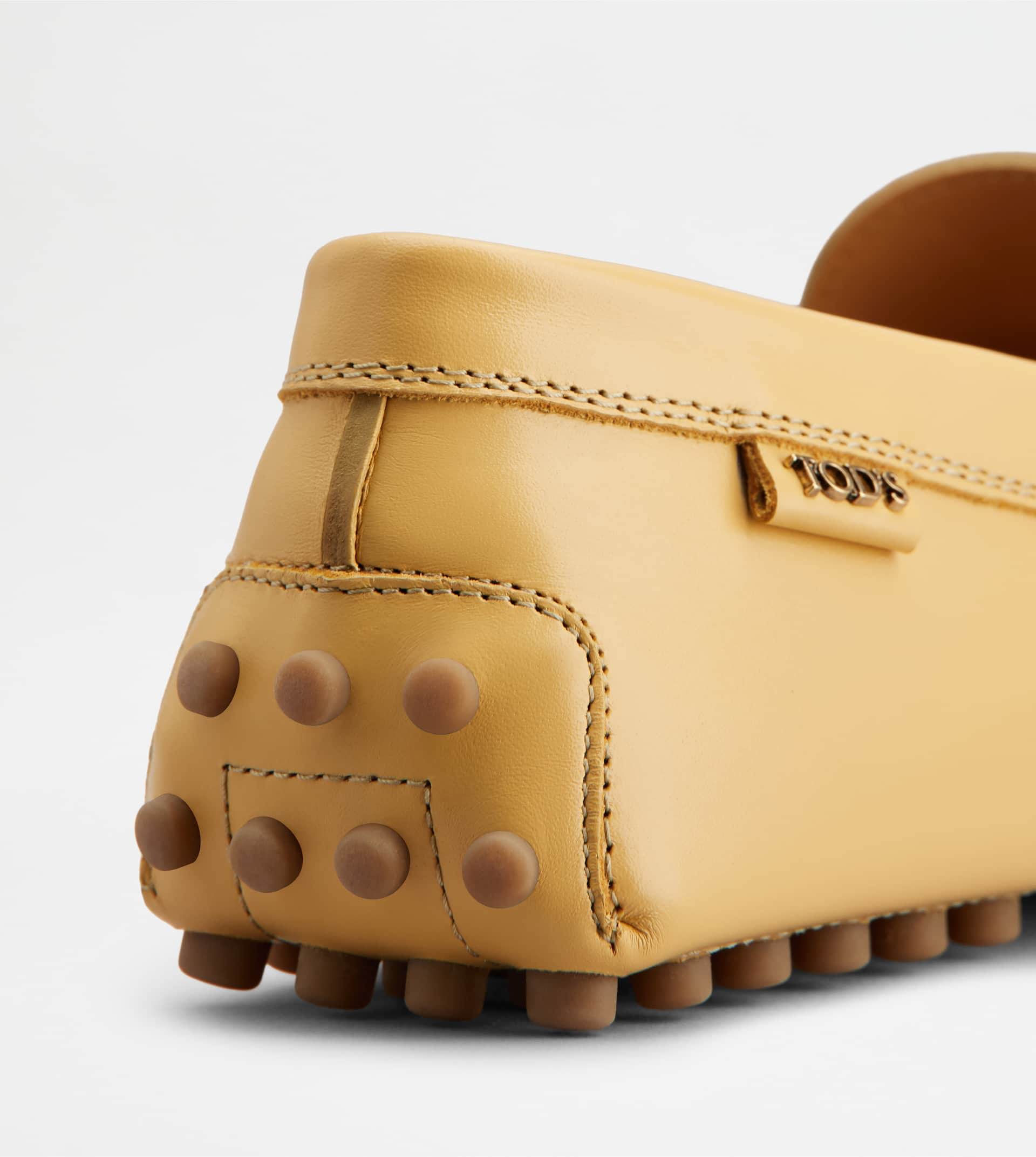 GOMMINO DRIVING SHOES IN LEATHER - YELLOW - 5