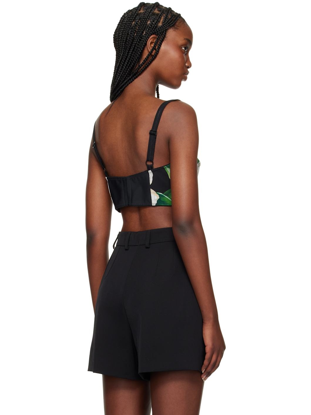 Black Gardenia Print Tank Top - 3