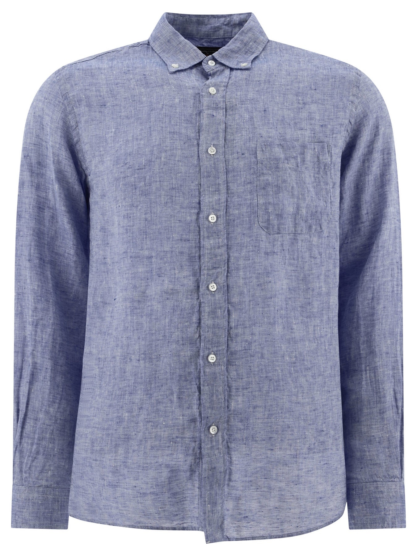 Oxford Linen Shirt Shirts Blue - 1