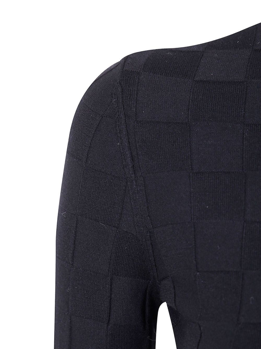 check-pattern long-sleeve sweater - 3