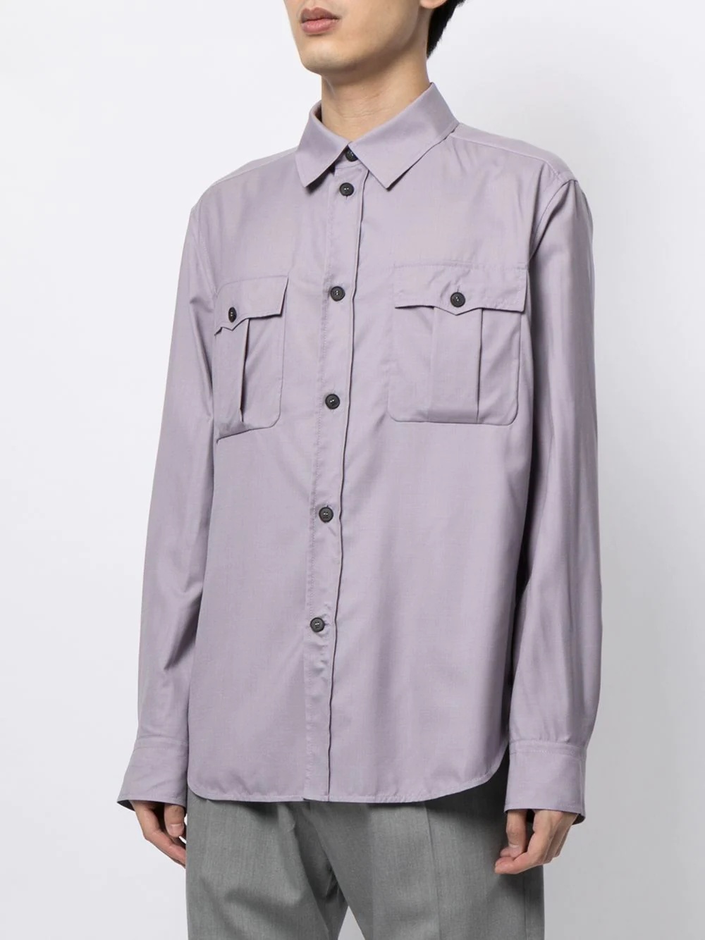 pointed-collar shirt - 3