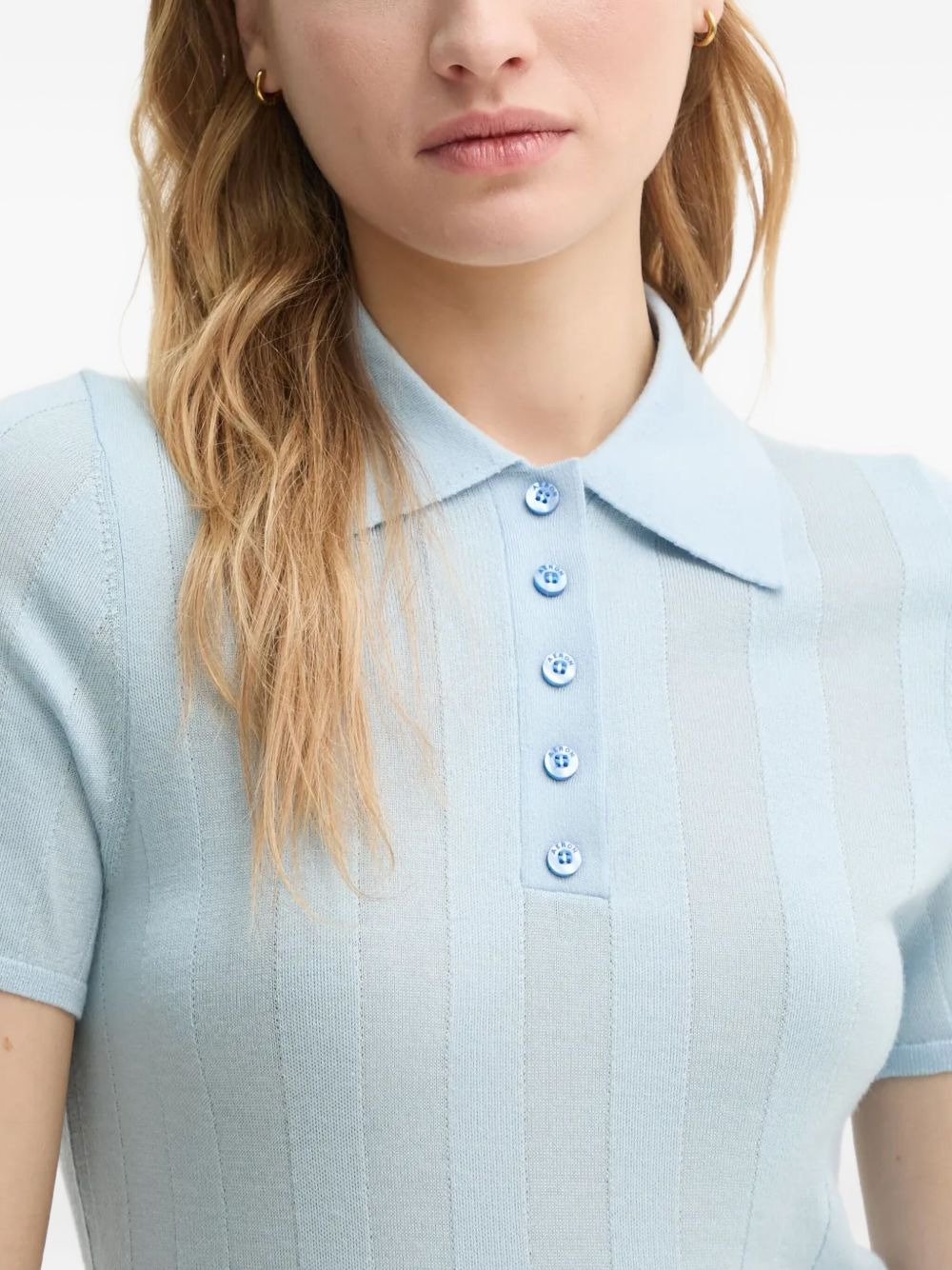 ribbed polo top - 5