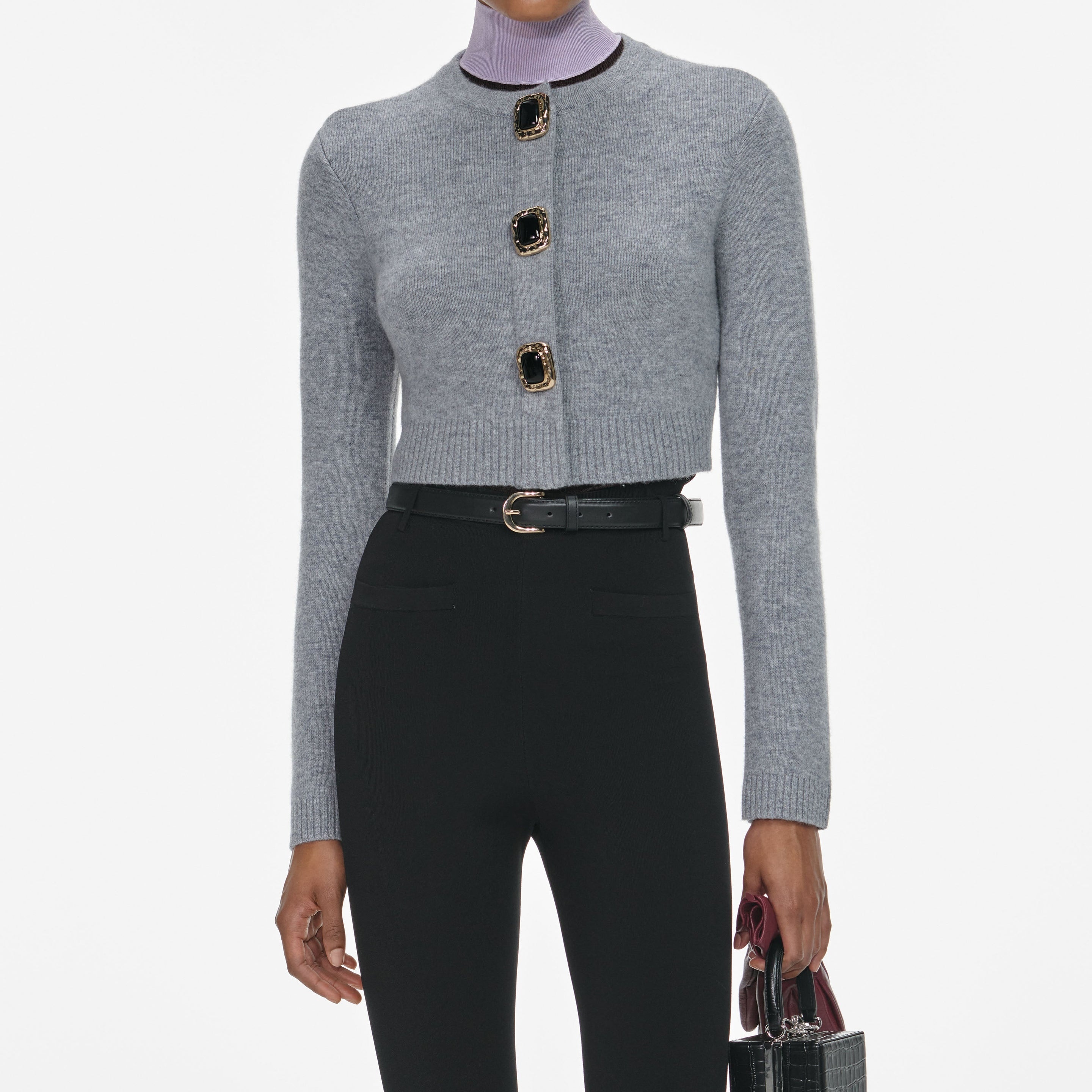 Grey Wool Cardigan - 4